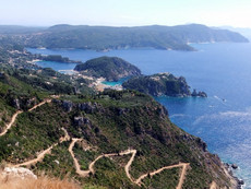 Aussicht vom Angelokastro Aussicht vom Angelokastro