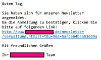 Newsletter Screenshot