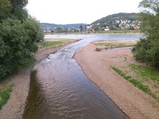Die Ahrmündung in den Rhein