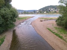 Die Ahrmündung in den Rhein