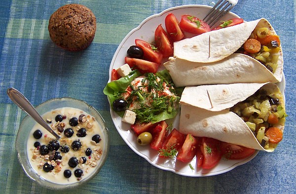 Mexikanische Tortilla mit Gemüse-Füllung #1